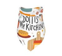 Pet Triangle Scarf Kitchen Doodle Pattern Print Dog Bandana Soft Pet Neckerchief Breathable Cat Dogs Kerchief For Cats Birthday Festival Party