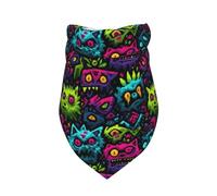 Pet Triangle Scarf Monstera 2 Printed Pet Neckerchief Breathable Cat Dog Handkerchief Costumes Headwear Dog Bandana For Cats Rabbits Birthday 30X70Cm