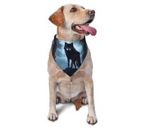 Pet Triangle Scarf Night Scene Of Wolves Print Dog Bandana Washable Cat Dog Handkerchief Breathable Cat Dogs Kerchief For Small Medium Large Rabbits Dogs And Cats 30X70Cm