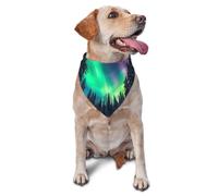 Pet Triangle Scarf Northern Light 2 Print Dog Bandana Decoratio Cat Dogs Kerchief Washable Triangle Bib Scarf For Dogs And Cats Festival Party Small Medium Large 30X70Cm
