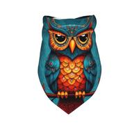 Pet Triangle Scarf Owl In Blue Printed Triangle Bib Scarf Decoratio Pet Neckerchief Breathable Dog Bandana For Rabbits Small Medium Large Festival Party 30X70Cm