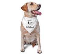 Pet Triangle Scarf Promoted To Big Brothers Triangle Bib Scarf Decoratio Cat Dog Handkerchief Washable Cat Dogs Kerchief For Birthday Festival Party Small Medium Large 30X70Cm