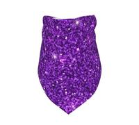 Pet Triangle Scarf Purple Glitter 1 Printed Triangle Bib Scarf Costumes Headwear Pet Neckerchief Soft Cat Dog Handkerchief For Birthday Cats Rabbits 30X70Cm