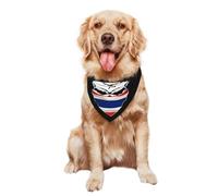 Pet Triangle Scarf Skull Thailand Thai Flag Decoratio Dog Bandana Breathable Triangle Bib Scarf For Birthday Small Medium Large Festival Party 30X70Cm