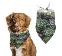 Pet Triangle Scarf Succulent Plants Dog Bandana Decoratio Triangle Bib Scarf Breathable Pet Neckerchief For Dogs And Cats Birthday Rabbits 30X70Cm
