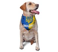 Pet Triangle Scarf Ukraine Ukrainian Flag Triangle Bib Scarf Soft Cat Dog Handkerchief Washable Pet Neckerchief For Festival Party Cats Rabbits 30X70Cm