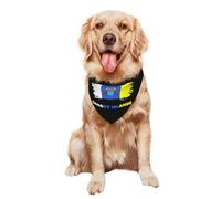 Pet Triangle Scarf Vintage Canary Islands Canary Islanders Flags Decoratio Dog Bandana Breathable Cat Dog Handkerchief For Festival Party Dogs And Cats Birthday 30X70Cm