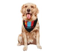 Pet Triangle Scarf Vintage Mongolia Mongolian Flag Decoratio Pet Neckerchief Soft Cat Dogs Kerchief For Small Medium Large Birthday Festival Party 30X70Cm