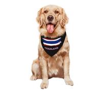 Pet Triangle Scarf Vintage Thailand Thai Flags Decoratio Pet Neckerchief Washable Triangle Bib Scarf For Small Medium Large Birthday Dogs And Cats 30X70Cm