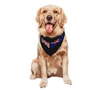 Pet Triangle Scarf Wing America Australia Australians Flag Washable Pet Neckerchief Breathable Dog Bandana For Birthday Small Medium Large Dogs And Cats 30X70Cm