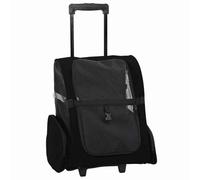 Pet Trolley 3-in-1 Design Black 48x32x(57-106) cm Oxford Fabric Pet Carrier for Dogs Cats