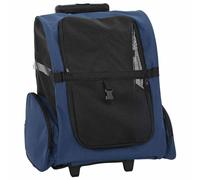 Pet trolley Blue 48x32x57-106cm 600D Oxford 3-in-1 Rolling Backpack with Wheels