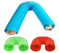 Pet Tunnel, 3PCS 7.5-29.5 Inch Extendable Hamster Tubes, Funny Plastic Ferret Tunnel for Chinchillas, Ferrets, Guinea Pigs, Gerbils, Hamsters, Pet Tunnel, Hamster Tubes