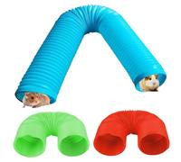 Pet Tunnel, 3PCS 7.5-29.5 Inch Extendable Hamster Tubes, Funny Plastic Ferret Tunnel for Chinchillas, Ferrets, Guinea Pigs, Gerbils, Hamsters