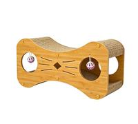 Pet Tunnel Scraper, Kitten Activity Den, Play Exercise Board | Curved Wavy Scraper Encouraging Stimulation Claw Care Enriched