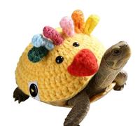 Pet Turtle Sweater - Colorful Floral 3D Knit Turtle Costume, Warm | S/M/L Sizes Adjustable Shoulder Straps Winter Clothing For Outdoor Walks Daily Use Indoors