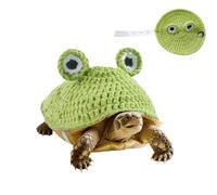 Pet Turtle Sweater - Cute Small Animal Costume With Adjustable Strap, Warm Crochet Reptile Apparel, Soft Knit Pete Clothing | Winter Pet Costume For Halloween Party Cosplay Photo