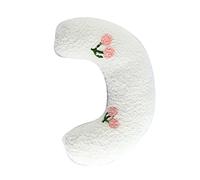 Pet U Shaped Support Neck Pillow for Cats and Dogs Soft Comfortable Sleep Aid Perfect for Pet Rest and Joint Relief in Home or Travel (White)