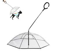 Pet Umbrella - Puppy Umbrella, Adjustable Pet Umbrellas with, Easy View Clear Folding TPU PetUmbrella | Portable C-Shape Handle DogUmbrella Rainproof Snowproof DogUmbrella for Small Dogs
