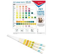 Pet Urine Test Strip Kit, Dog, Cat, Small Animals, pH, Infection, Diabetes, Vet Parameter Sticks, Testing Strips (50 Strips)