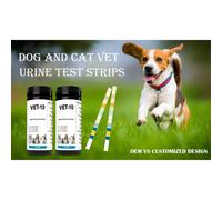 Pet Urine Testing Strips, 100 Urinalysis Parameter Tests for Dogs,Cats,Vets, Accurate Veterinarians