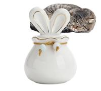 Pet Urn - 150ml Bunny Ear Ceramic Memorial Ashes Keepsake Jar