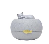 Pet Urn Cremation Memorial Urn Organizer Keepsake Case Memory Urn Box Keeping Precious Memorable Casket Memorial(For Cat)
