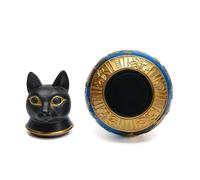 Pet Urn | Egyptian Style Resin Vase - Animal Cremation Box - For Loss Remembrance In The House With Desk And Shelf To And Hold Precious Memories