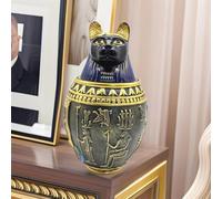 Pet Urn | Hand-Carved Pet Urns for Ashes - Hollow Coffin Box Engraved Keepsakes for Remembrance Burial Sympathy Death Funeral Cat
