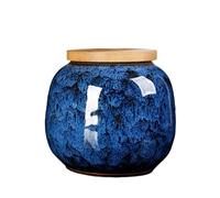 Pet Urn Kiln Changes Ceramic 8 * 7cm Small Pot Animal Cremation Ashes Store Anticorrosive Moisture-proof Souvenirs(Blue)