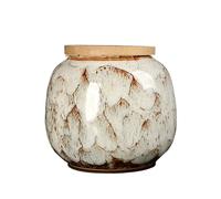 Pet Urn Kiln Changes Ceramic 8 * 7cm Small Pot Animal Cremation Ashes Store Anticorrosive Moisture-proof Souvenirs(White)