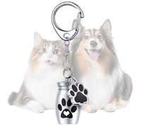 Pet Urn Pendant - Paw Print Ash Necklace, Cremation Memorial Jewelry | Keepsake Locket Accessory For Dog Cat Remembrance TRIBUTEE Sympathy Tokenn Grieving Family Friends Gift Loss Comfort Funeral