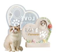 Pet Urn Silicone Mold,Hollow Pet Memorial Tombstone Casting Craft | Casting Molds,for Home Mantel Fireplace Shelf Bookcase Display Cabinet Table Nightstand Dresser Vanity Entryway Window Sill