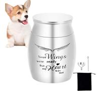 Pet Urn Small Metal Ashes,Small Keepsake Urns for Pet Ashes | Cremation Urns for Ashes with Multi-Thread Rings, Memorial Ash Holder