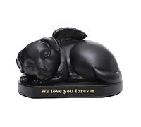 ＡＷＨＡＯ Pet Urns Cremation Urn Comforting Resting Place Burial Funeral Casket Memory Sleeping in Angel Wing Statue for Garden, for Dog