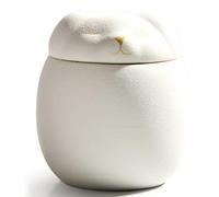 Pet Urns For Ashes Ceramic, Urn Pet Cremation Urns, 500ml Memorial Keepsake Urns(Dog White)