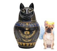Pet Urns for Dogs,Resin Keepsake Jar Collectible | Egyptian Cat God Urn,for Home Animals Table Memorial Loss Sympathy Grave Bereavement
