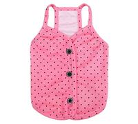 Pet Vest for Spring Summer,Breathable Button-Down Sleeveless Top with Polka Dot Print,Lightweight T-Shirt for Bichon Teddy