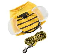 Pet Vest Harness Set Breathable Fabric for Puppy Dog | Yellow Bee Style, Chest Protector Fit, Suitable for 1.5-2.5kg, 3-4.5kg, 5-7kg Pets