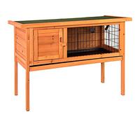 Pet Vida Wooden Pet Rabbit Hutch Single, Bunny Guinea Pig Cage Animal House Shelter