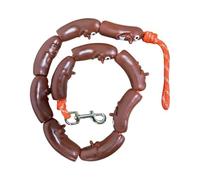 Pet Walking Leash for Routine Outings, Sausage Form Dog Accessory with Linked Sections, Smooth Body, Rope Pull, Clasp Pet Leash Novelty Walker Sausage Shaped Walking Accessory Segmented Dog Outing