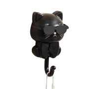 Pet Wall Hooks - Adorable Cat Key Holder, Durable ABS Construction, Decorative Sunglasses and Coat Hooks, No Drill Adhesive Installation | Versatile Organizer for Entryway Bedroom Office Use