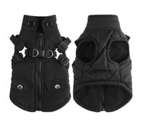 Pet Warm Jacket | Waterproof Jackets with Harness and D Rings,Thick Padded