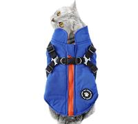 Pet Warm Jacket | Waterproof Jackets with Harness and D Rings - Warm Zip Up Cold Weather Coats for Puppy Cats Walking Hiking