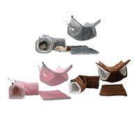 Pet Warm Nest - Plush 23x18x11cm | Sugar Glider Hammock With Double-Layer, All-Season, Cave Design, Sleeping Resting, Hiding Playing, Climbing, Hamster Hiding Tunnel | Small Animal Cage Winter Use