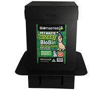 Pet Waste Wizard BioBin Pet Waste Disposal Unit, Waste Digester (100% Recycled Material, 10” Width x 18” Height)