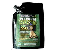 Pet Waste Wizard Digester 50g Spout Pack, Beneficial Enzymes to Break Down Pet Waste, (100% Natural Concentrate)