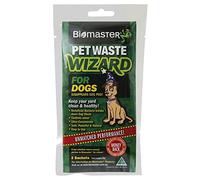 Pet Waste Wizard Digester Sachets, Beneficial Enzymes to Break Down Waste, (100% Natural Concentrate, 2 Sachets)