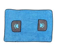 Pet Water Absorption Bathrobe, Dog Cat Shower Bath Towel, Large Size Plush Cloth with Two Side Pockets, Quick Dry Washing Drying Towel for Dogs Cats as Blanket or Bathrobe
