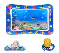 Pet Water Bed, Ocean Breeze Splashland for Cat Dog, Cat Waterbed Toy with Fish, Thickened Anti-Scratch Water Mat, Feel Cool Comfort (Rectangle B)